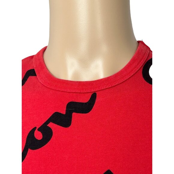 Champion Men’s Heritage Athletic Apparel Tee S Red Black White Short Sleeve AOP - Picture 8 of 11